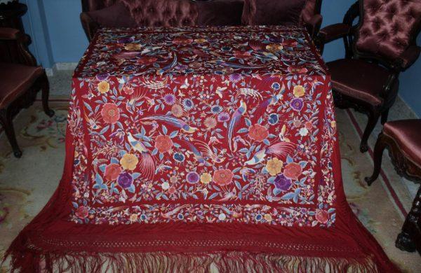 Mantón Manila de Flores y Aves (M063) - Imagen 22
