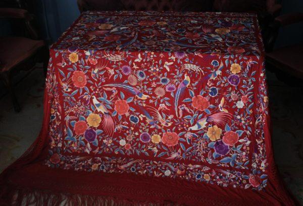 Mantón Manila de Flores y Aves (M063) - Imagen 24
