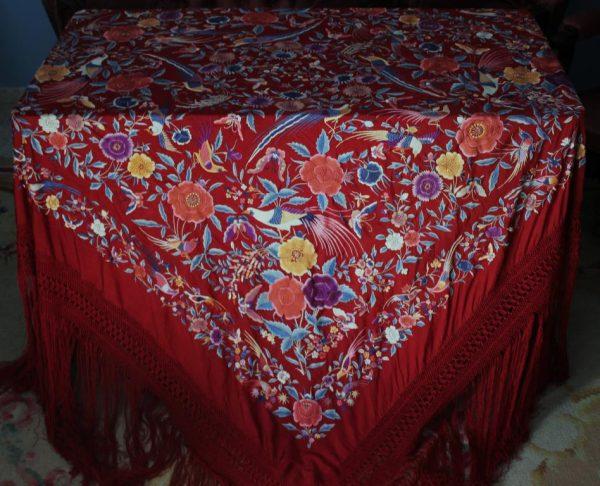 Mantón Manila de Flores y Aves (M063) - Imagen 32