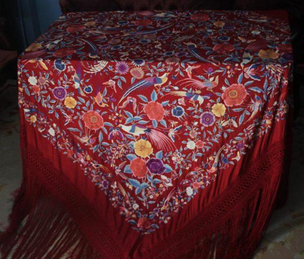 Mantón Manila de Flores y Aves (M063) - Imagen 33