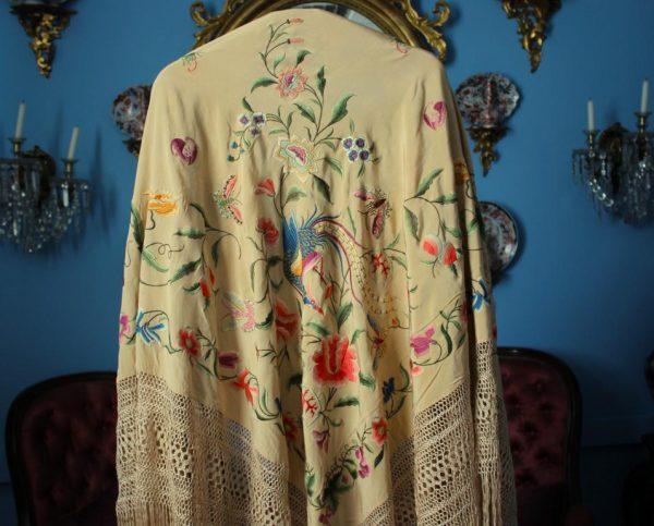 Mantón de Manila Imperio flores y pajaros (M108) - Imagen 31