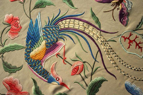 Mantón de Manila Imperio flores y pajaros (M108) - Imagen 35