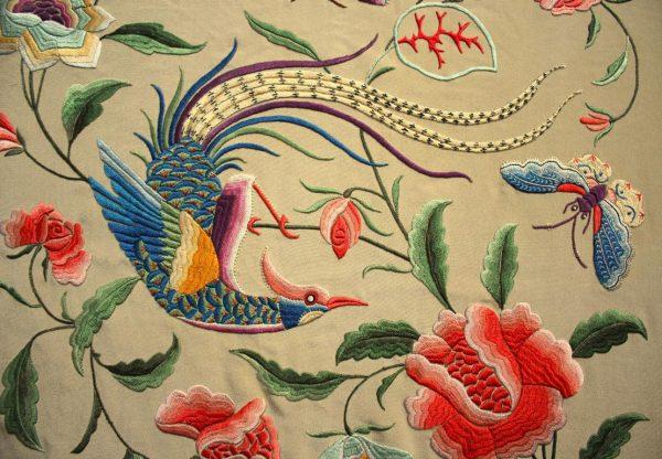 Mantón de Manila Imperio flores y pajaros (M108) - Imagen 36