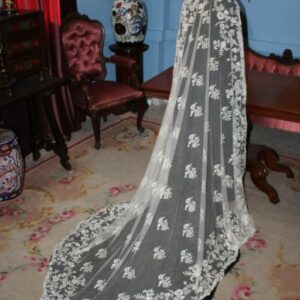 Velo de Novia de Encaje de Bruselas (MN128)