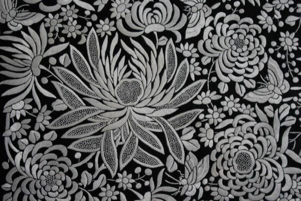 Mantón de Manila Negro y Blanco (M171) - Imagen 21