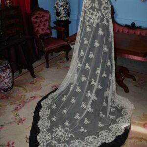 Velo de Novia de encaje de Bruxelas (MN199)